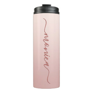 Termo Polvo de Rubor Rosa Ombre Elegante Firma