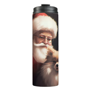 Termo Pomerania Con Santa Claus Navideño Festivo 
