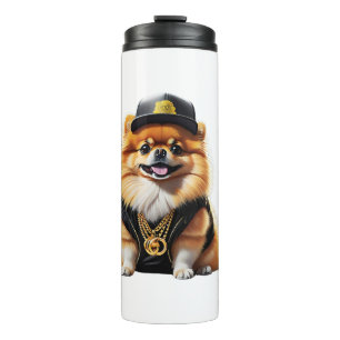 Termo Pomerania Gangsta - Perro con Swag de Hip Hop