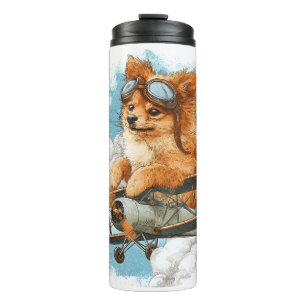 Termo Pomerania piloto � Perro As de la Aviación