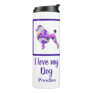 Termo Poodle French Cute Dog Silhouette Purple PY&B