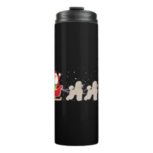 Termo Poodle Santa Navidades Sleigh - Divertidas Navidad