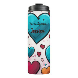 Termo Pop Art Blue Red Hearts All-Over Print Socks