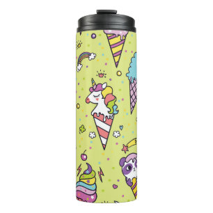 Termo Pop Cute Ice Cream: Patrón Animal