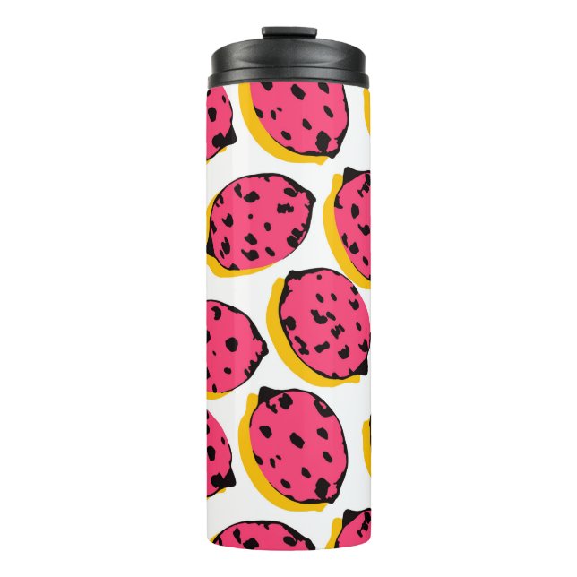 Termo por todo el limón patternabstract, arte, fondo, ca (Anverso)