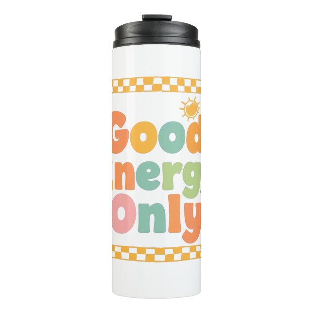 Termo Positive "Good Energy Only" Checkered Frame (Anverso)