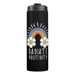 Termo Positividad de radiación   Arcoiris y flores de co