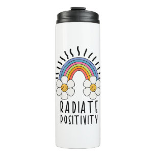 Termo Positividad de radiación   Arcoiris y flores de co