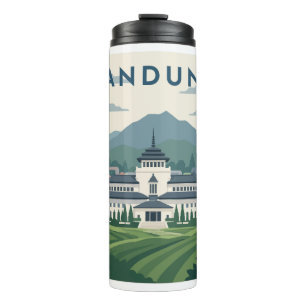 Termo Póster de viaje a Bandung Indonesia