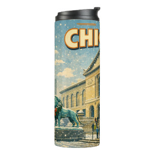 Termo póster del Instituto de Arte de Chicago en inviern