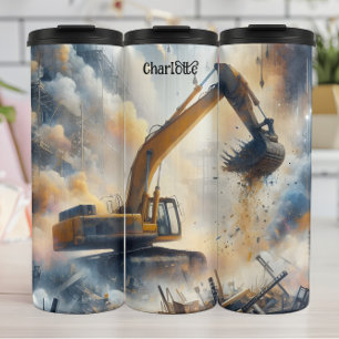 Termo Potencia de excavación: construcción, polvo, cielo