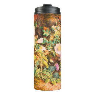 Termo Preciosas petunias vintage flores pintura floral