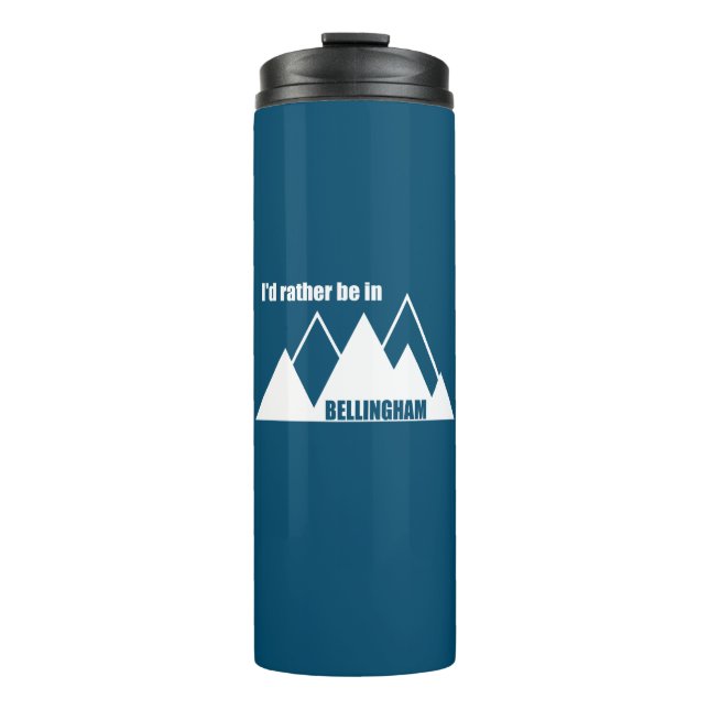 Termo Prefiero estar en Bellingham Washington Mountain (Anverso)