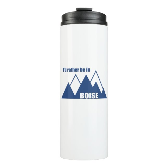 Termo Prefiero estar en la montaña Boise Idaho (Anverso)
