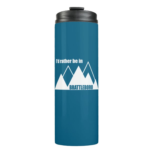 Termo Prefiero Estar En La Montaña Brattleboro Vermont (Anverso)
