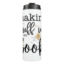 Termo Preparando las cosas para mi libro (con florals)