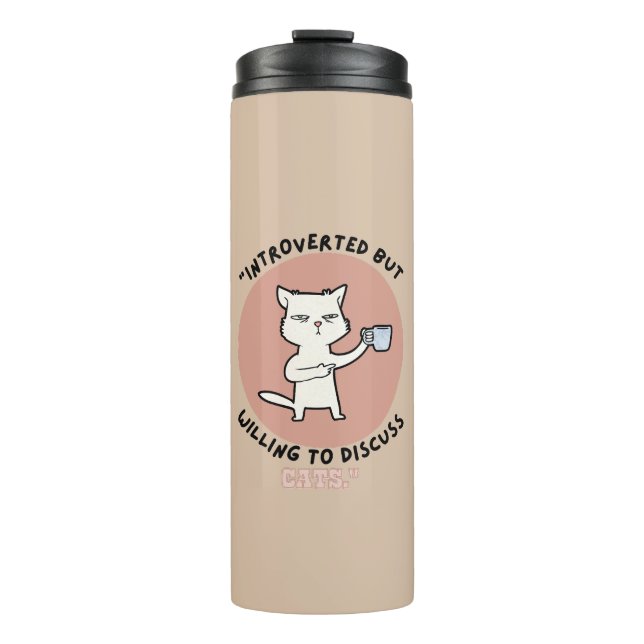 Termo Presentado pero dispuesto a discutir sobre gatos - (Anverso)