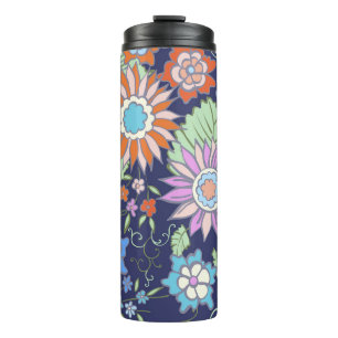 Termo Primavera de patrón de fondo sin soldadura floral 