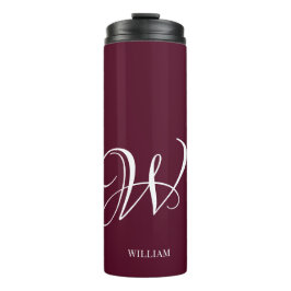 Termo Primer monograma elegante y personalizado de Borgo