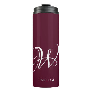 Termo Primer monograma elegante y personalizado de Borgo