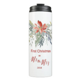 Termo Primera Navidad juntos como Sr. y Sra.