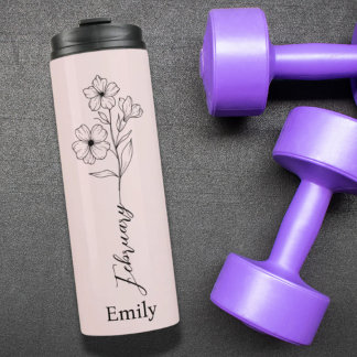 Termo Primrose Bridesmaid Nacimiento Mes Flor Febrero