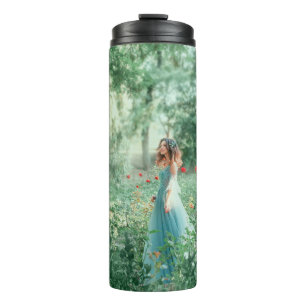 Termo Princesa de Brunette: acuarela de bosque de hadas
