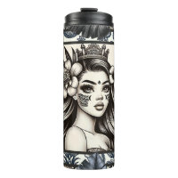 Princesa Polinesia Floral Tribal Azul