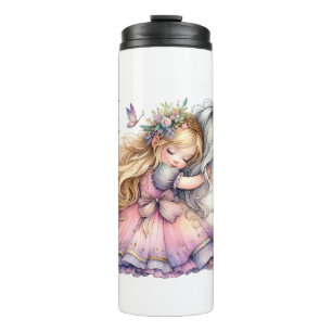 Termo Princesa Unicornio Pastel Fantasía de Cuento de Ha