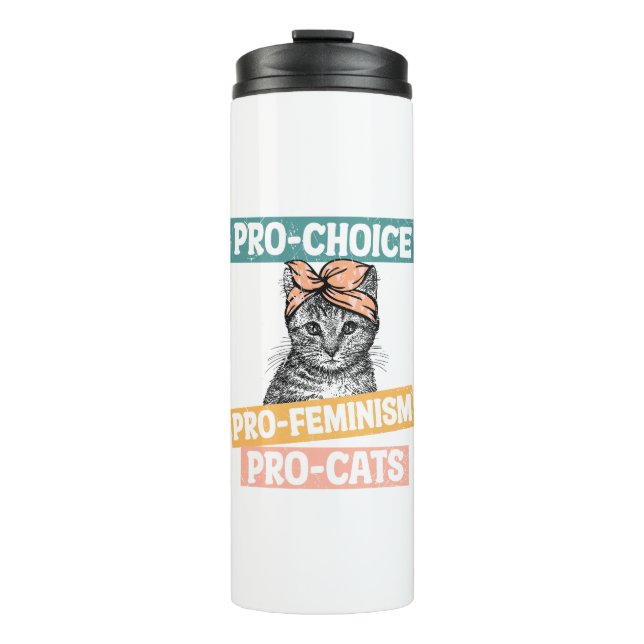 Termo Pro-Elección, Pro-Feminismo, Pro-Cat | Gato Lover (Anverso)
