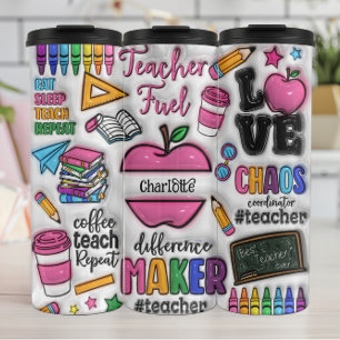 Termo Profesor: Combustible, amor, inspirar, repetir