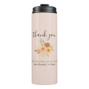 Termo Profesor de acuarela floral Boho Gracias