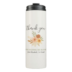 Termo Profesor de acuarela floral Boho Gracias