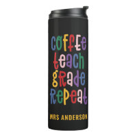 Profesor de café, enseñanza, grado, repetición de