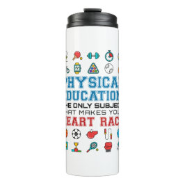 Termo Profesor de educación física Phys Ed Gym entrenado