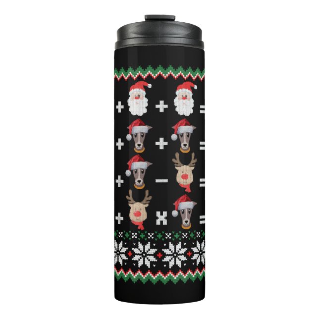 Termo Profesor de Matemáticas Navidad GREYHOUND (Anverso)
