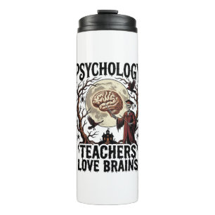 Termo Profesor de Psicología Amante del Cerebro de Hallo