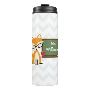 Termo Profesor Fox Chalkboard Chevron