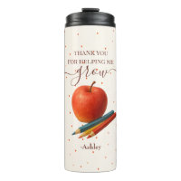 Profesora de Apple de color de agua - Gracias rega