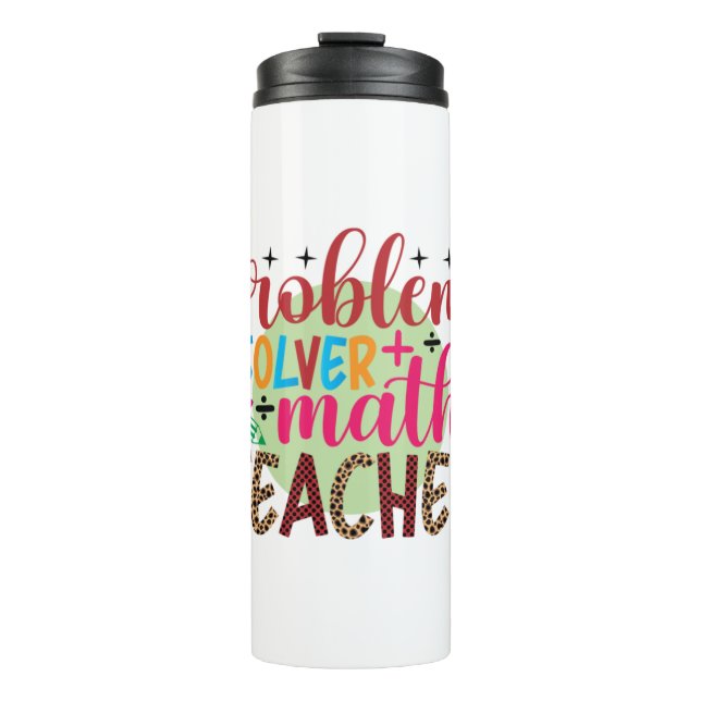 Termo Profesora de Regalos | Profesor de matemáticas par (Anverso)