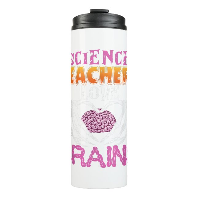 Termo Profesores de ciencia divertidos aman los cerebros (Anverso)