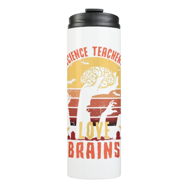 Termo Profesores de ciencia divertidos aman los cerebros (Anverso)
