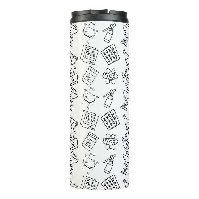 Termo Professional Pharmacy Icon Pattern Travel Tumbler (Reverso)