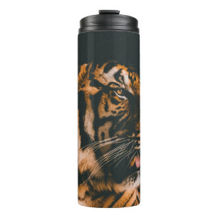 TERMO PRONIA DE TIGRE ADULTO ENCENDIDA DENTRO DE LA HABI