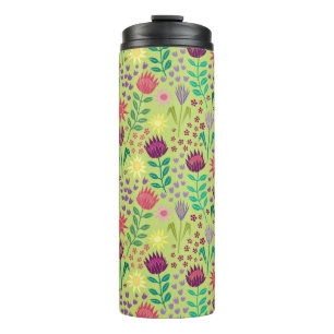 Termo Protea Bloque Floral Imprimir Millefleur verde ale