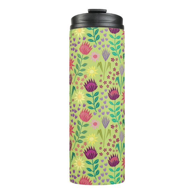 Termo Protea Bloque Floral Imprimir Millefleur verde ale (Anverso)