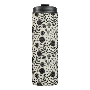 Termo Protea Floral Block Print Millefleur Ropa negra