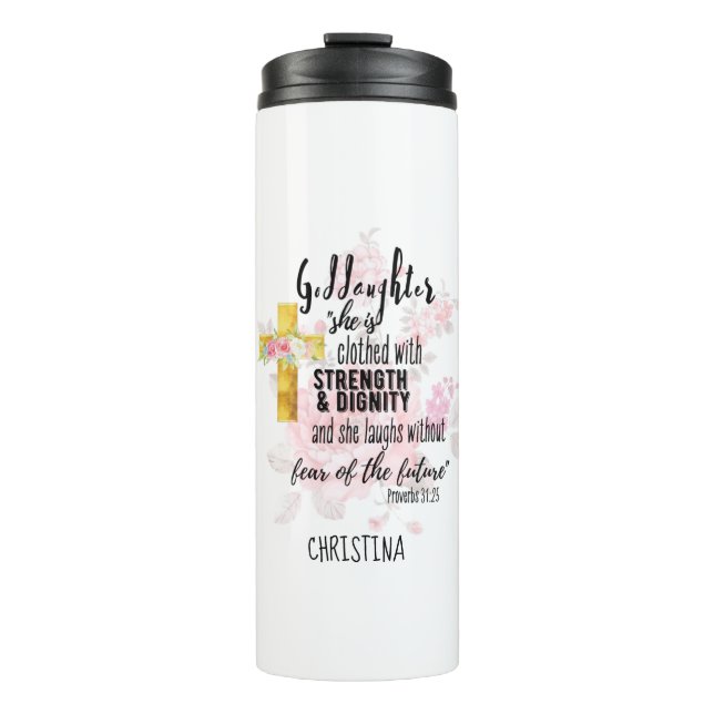 Termo Proverbio personalizado de regalo de hija menor de (Anverso)