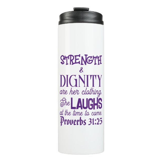 Termo Proverbs 31:25 Travel Mug (Anverso)