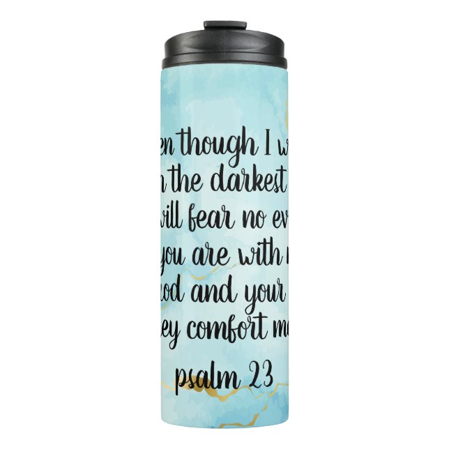 Termo Psalm 23 Celestial Blue Abstract  (Anverso)